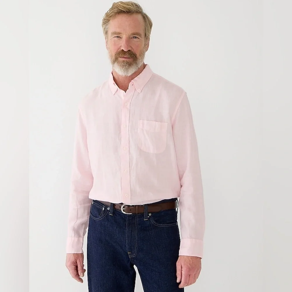 J Crew Baird McNutt garment-dyed Irish linen shirt Item BG374